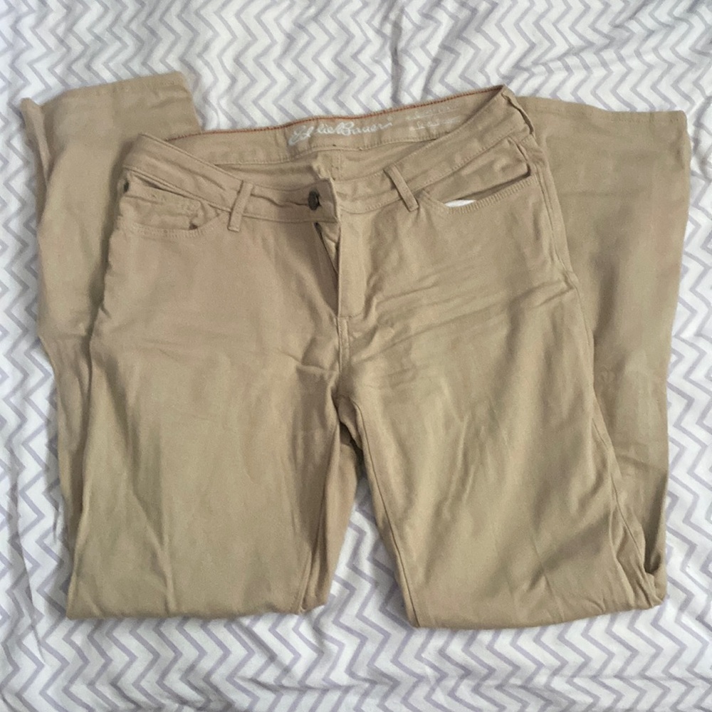 eddie bauer khaki slim straight